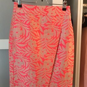 Jcrew Floral Pencil Skirt